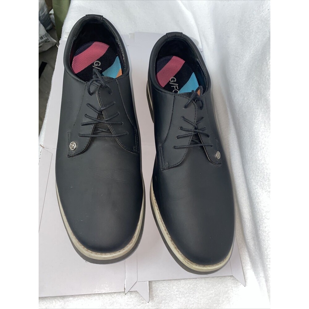 G/Fore‎ G4 Gallivanter Golf Shoes Onyx Black Leather G4MC20EF01 Men’s 13